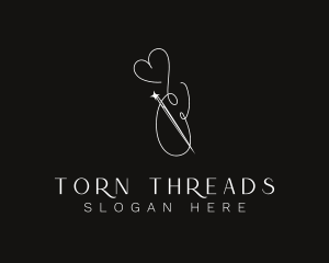 Heart Thread Needle logo design