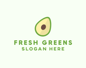 Vegetarian Avocado Fruit  logo design