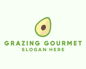 Vegetarian Avocado Fruit  logo design