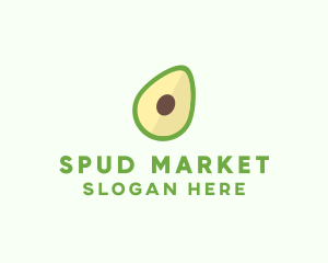 Vegetarian Avocado Fruit  logo design