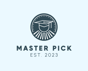 College Graduation Patch logo design