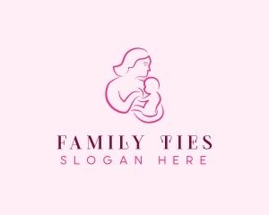 Mother Baby Breastfeed logo design