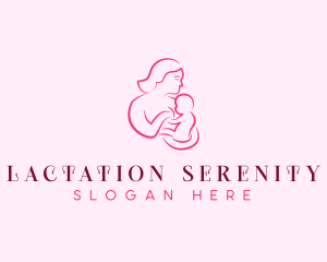 Mother Baby Breastfeed logo design