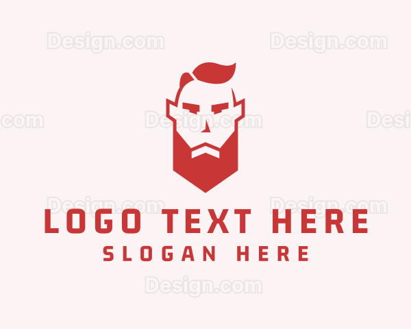 Beard Man Character Logo