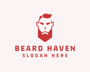 Beard Man Character logo design