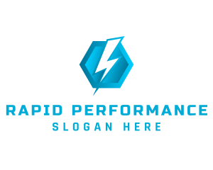 Blue Hexagon Thunderbolt logo