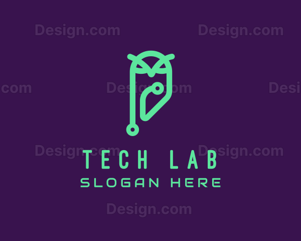 Green Tech Owl Logo