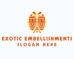 Ethnic Drum Instrument logo design