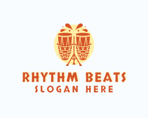 Ethnic Drum Instrument logo design
