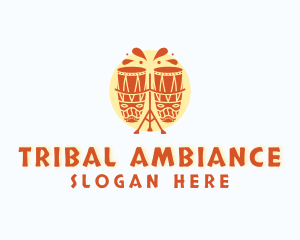 Ethnic Drum Instrument logo design