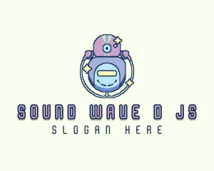 Retro Music Audio logo design