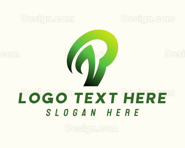 Gradient Green Letter P Logo