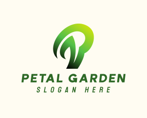 Gradient Green Letter P  logo design