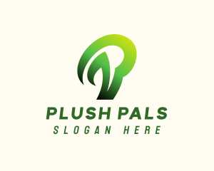 Gradient Green Letter P  logo design