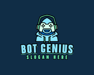 Robot Hoodie Gamer logo design