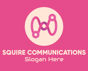 Pink Circuit Loop logo design