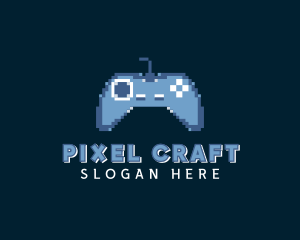 Pixelated Game Controller logo design