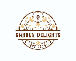 Floral Garden Wedding logo design