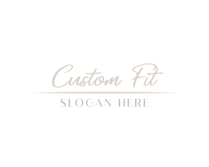 Minimalist Feminine Signature logo design