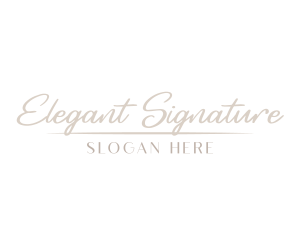 Minimalist Feminine Signature logo design