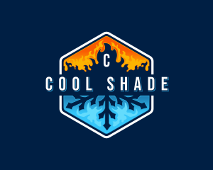 Heating Cooling HVAC logo design