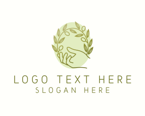 Organic Olive Plant logo design