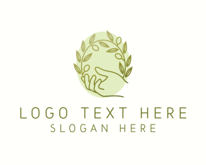 Organic Olive Plant Logo