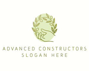 Organic Olive Plant logo design