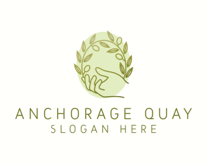 Organic Olive Plant logo design