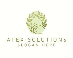 Organic Olive Plant logo design