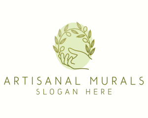 Organic Olive Plant logo design