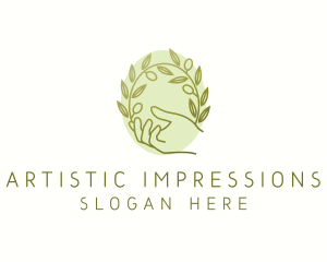 Organic Olive Plant logo design