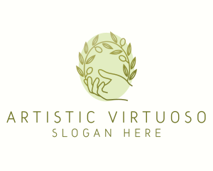 Organic Olive Plant logo design