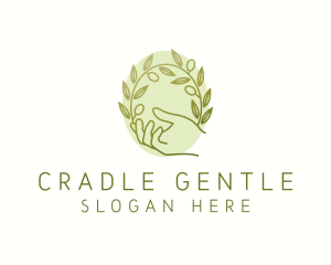 Organic Olive Plant logo design