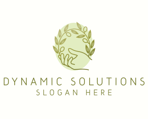 Organic Olive Plant logo design