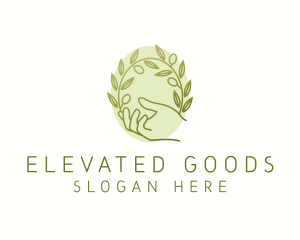 Organic Olive Plant logo design