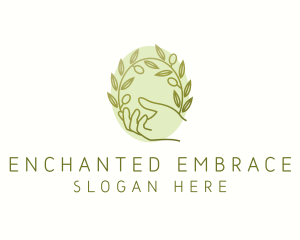 Organic Olive Plant logo design