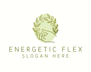 Organic Olive Plant logo design