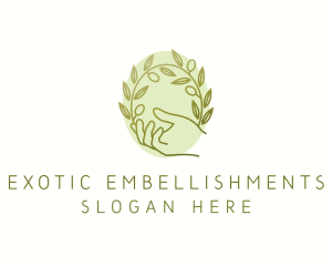 Organic Olive Plant logo design