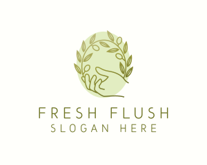 Organic Olive Plant logo design