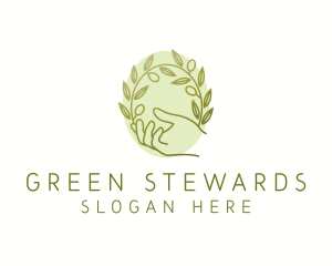 Organic Olive Plant logo design