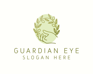 Organic Olive Plant logo design