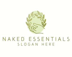 Organic Olive Plant logo design