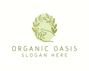 Organic Olive Plant logo design