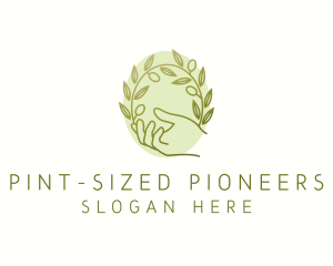 Organic Olive Plant logo design