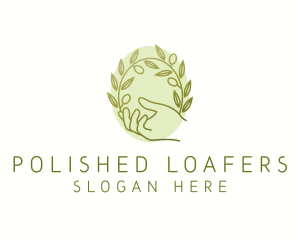 Organic Olive Plant logo design