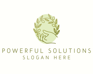 Organic Olive Plant logo design