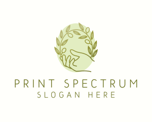 Organic Olive Plant logo design