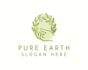 Organic Olive Plant logo