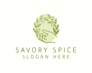 Organic Olive Plant logo design